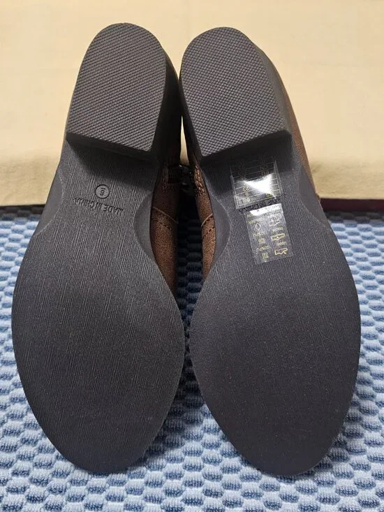 NWT Forever 21 Braided Wrap Ankle Booties | Brown Faux Leather | Women's Size 6 - Picture 5 of 5